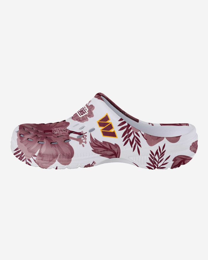 Washington Commanders Womens Floral White Clog FOCO S - FOCO.com