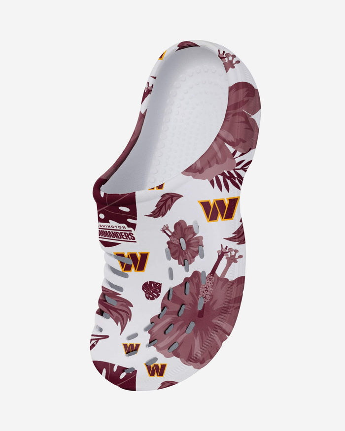 Washington Commanders Womens Floral White Clog FOCO - FOCO.com