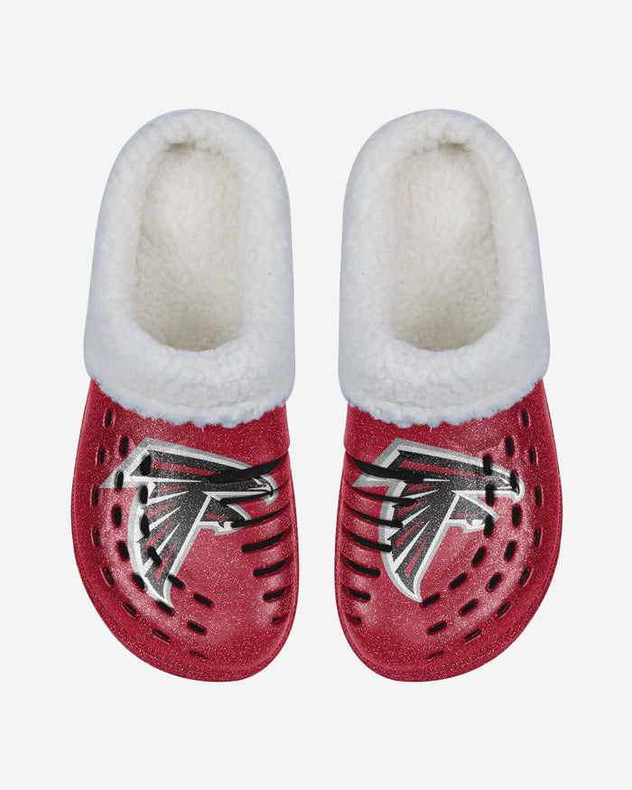 Atlanta Falcons Womens Sherpa Lined Glitter Clog FOCO - FOCO.com