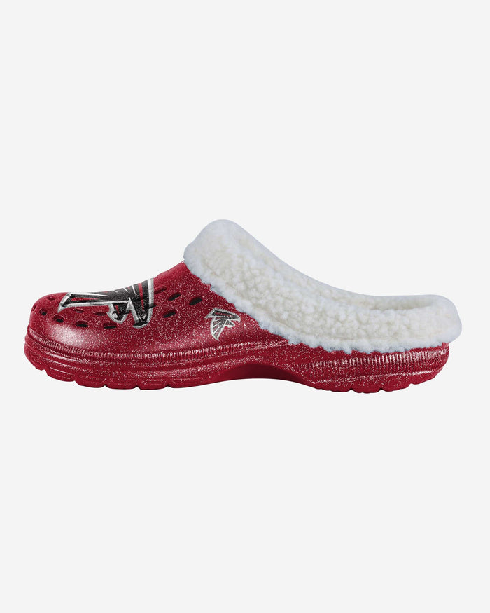 Atlanta Falcons Womens Sherpa Lined Glitter Clog FOCO S - FOCO.com