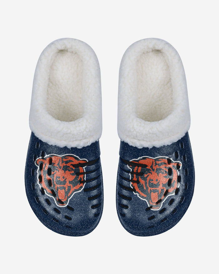 Chicago Bears Womens Sherpa Lined Glitter Clog FOCO - FOCO.com