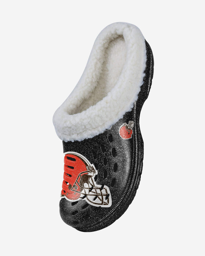 Cleveland Browns Womens Sherpa Lined Glitter Clog FOCO - FOCO.com