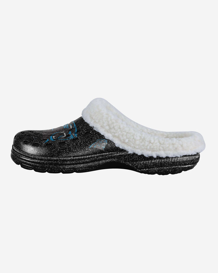 Carolina Panthers Womens Sherpa Lined Glitter Clog FOCO S - FOCO.com