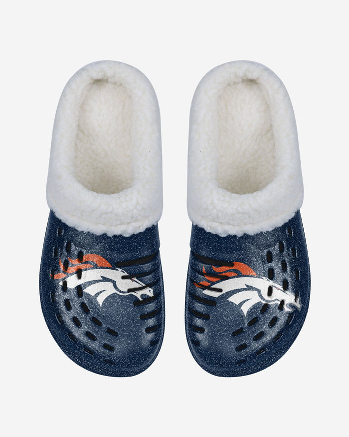 Denver Broncos Womens Sherpa Lined Glitter Clog FOCO - FOCO.com