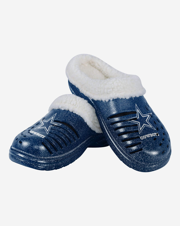 Dallas Cowboys Womens Sherpa Lined Glitter Clog FOCO - FOCO.com