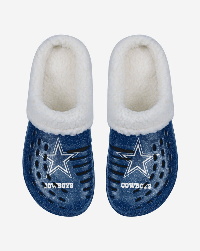 Dallas Cowboys Womens Sherpa Lined Glitter Clog FOCO - FOCO.com