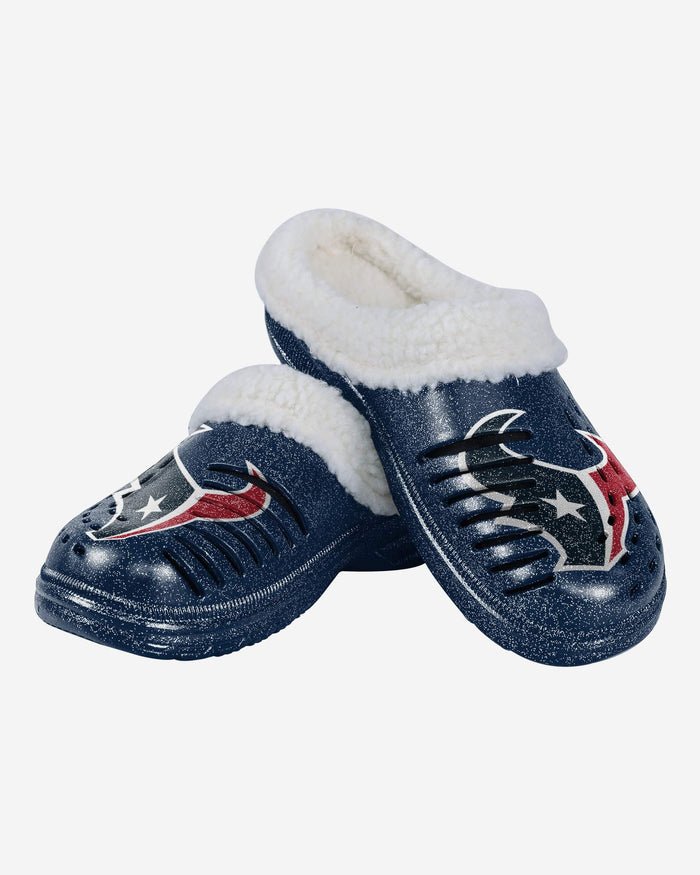 Houston Texans Womens Sherpa Lined Glitter Clog FOCO - FOCO.com