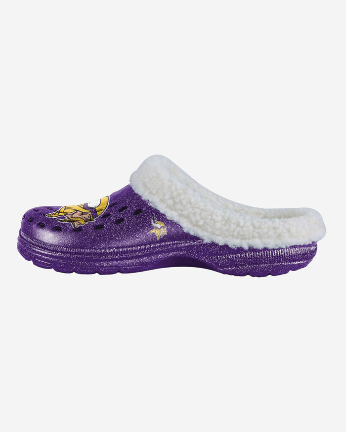 Minnesota Vikings Womens Sherpa Lined Glitter Clog FOCO S - FOCO.com