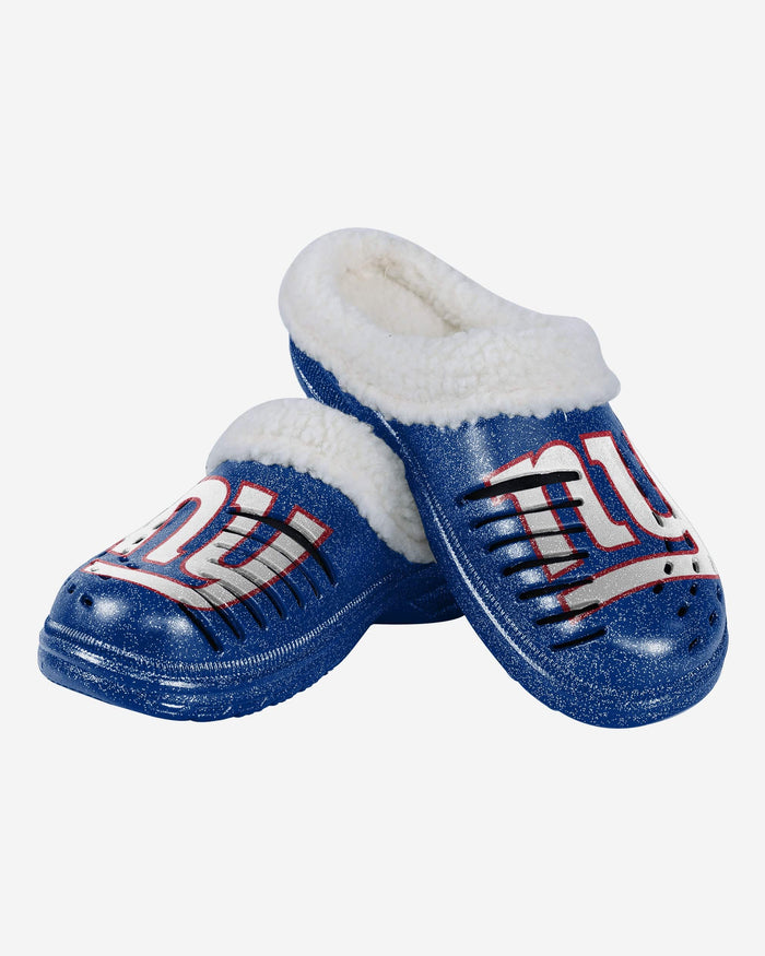 New York Giants Womens Sherpa Lined Glitter Clog FOCO - FOCO.com