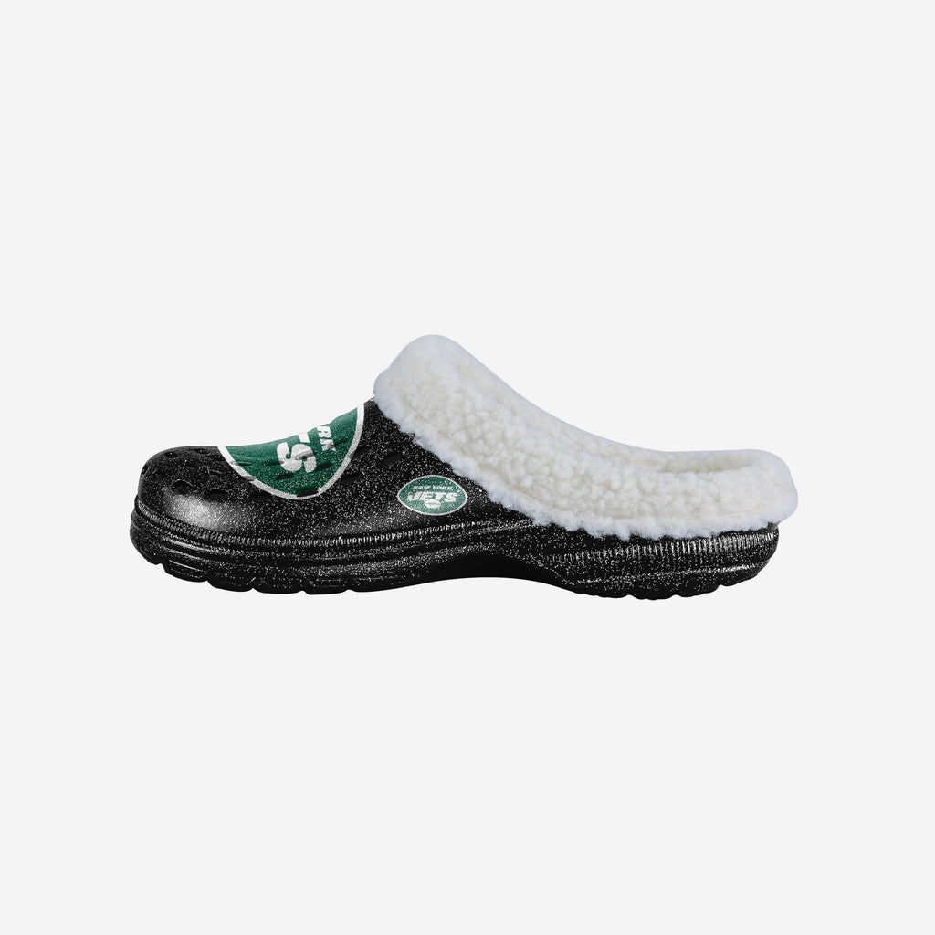 New York Jets Womens Sherpa Lined Glitter Clog FOCO S - FOCO.com