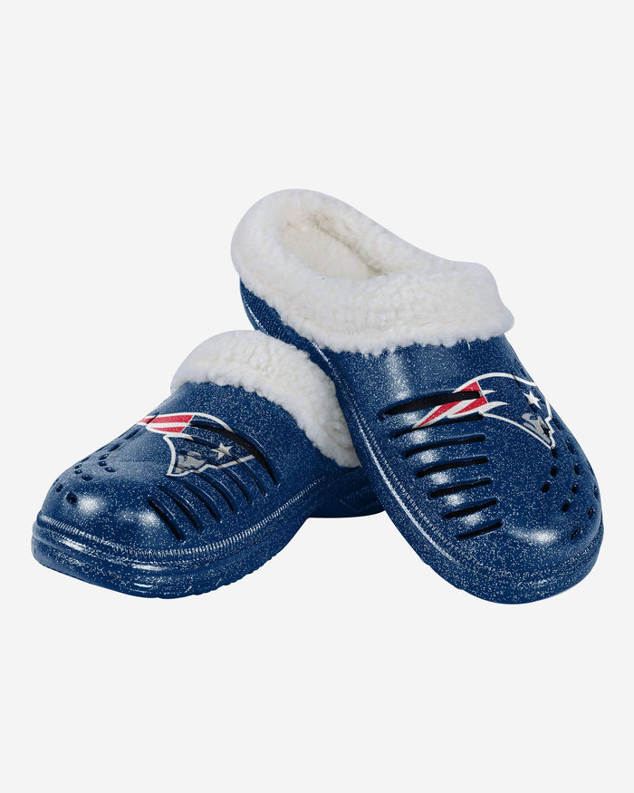 New England Patriots Womens Sherpa Lined Glitter Clog FOCO - FOCO.com