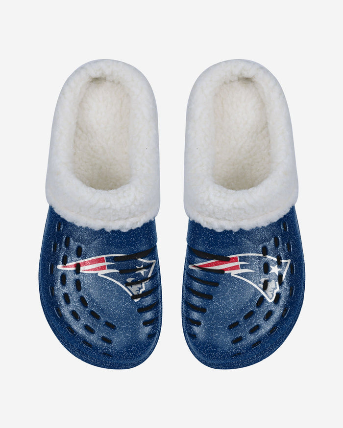 New England Patriots Womens Sherpa Lined Glitter Clog FOCO - FOCO.com