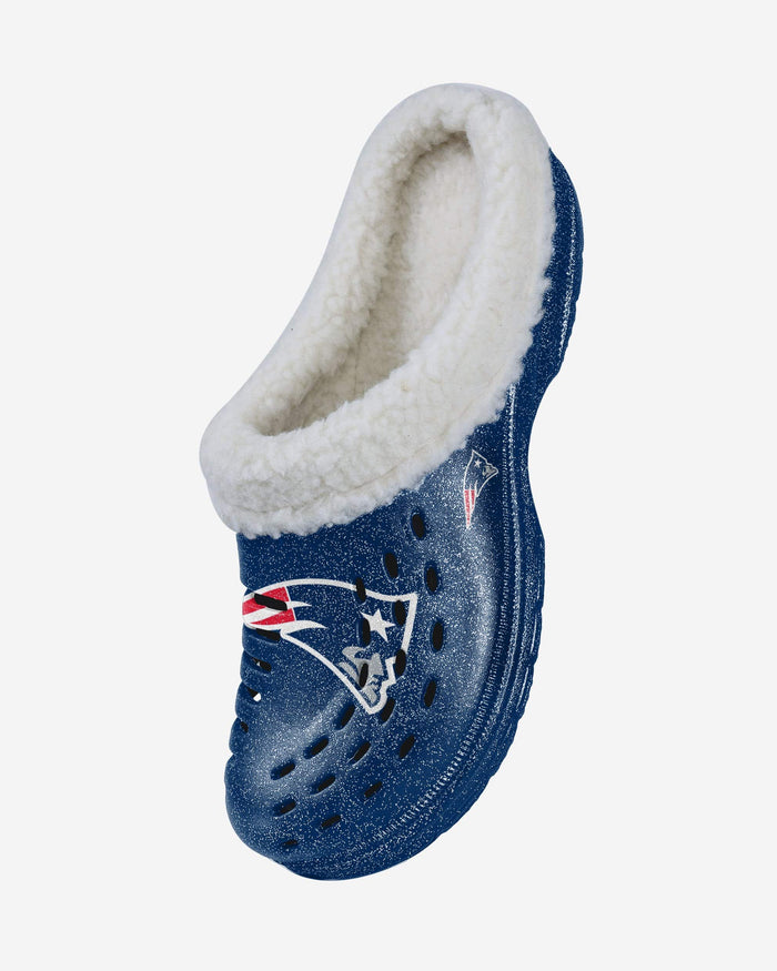 New England Patriots Womens Sherpa Lined Glitter Clog FOCO - FOCO.com