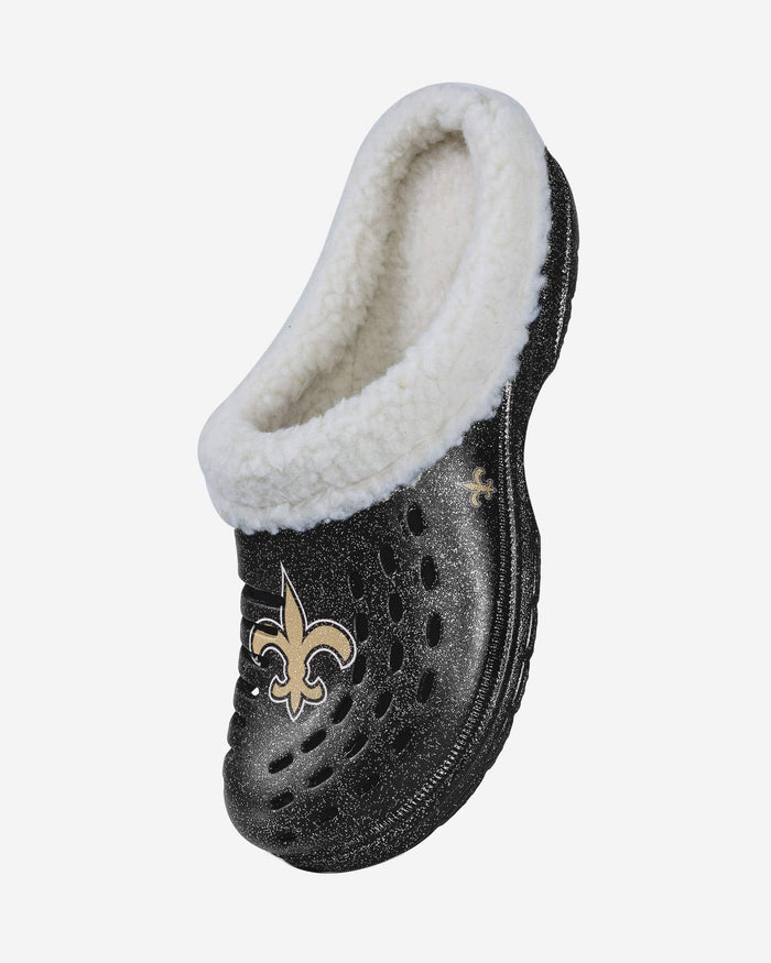 New Orleans Saints Womens Sherpa Lined Glitter Clog FOCO - FOCO.com