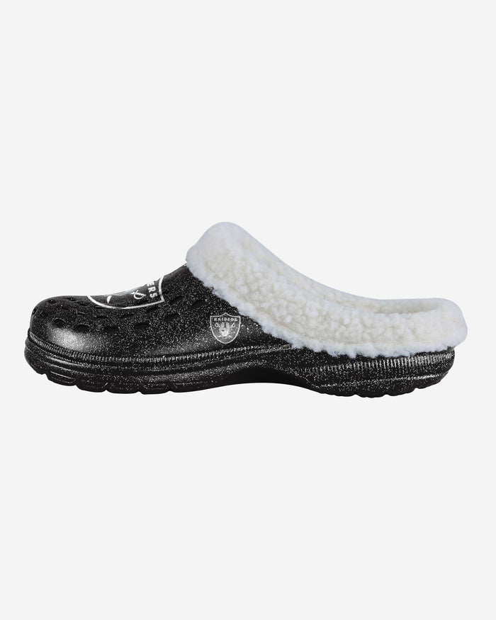 Las Vegas Raiders Womens Sherpa Lined Glitter Clog FOCO S - FOCO.com