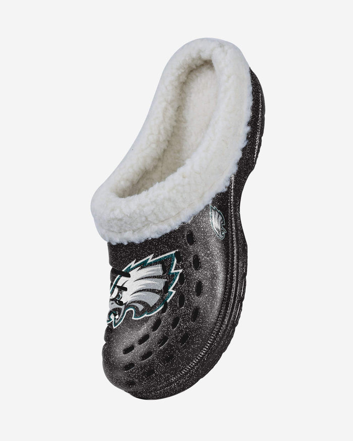 Philadelphia Eagles Womens Sherpa Lined Glitter Clog FOCO - FOCO.com