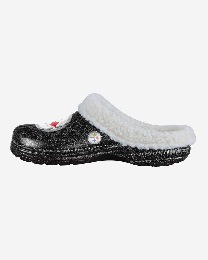 Pittsburgh Steelers Womens Sherpa Lined Glitter Clog FOCO S - FOCO.com