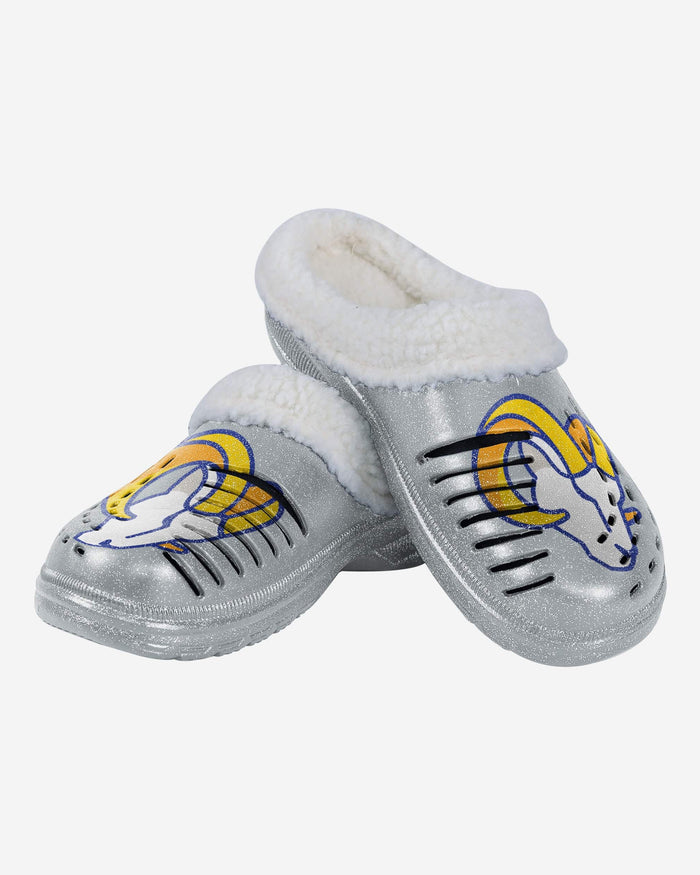 Los Angeles Rams Womens Sherpa Lined Glitter Clog FOCO - FOCO.com