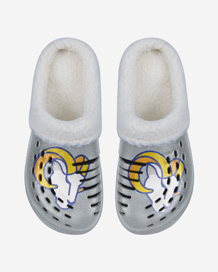 Los Angeles Rams Womens Sherpa Lined Glitter Clog FOCO - FOCO.com