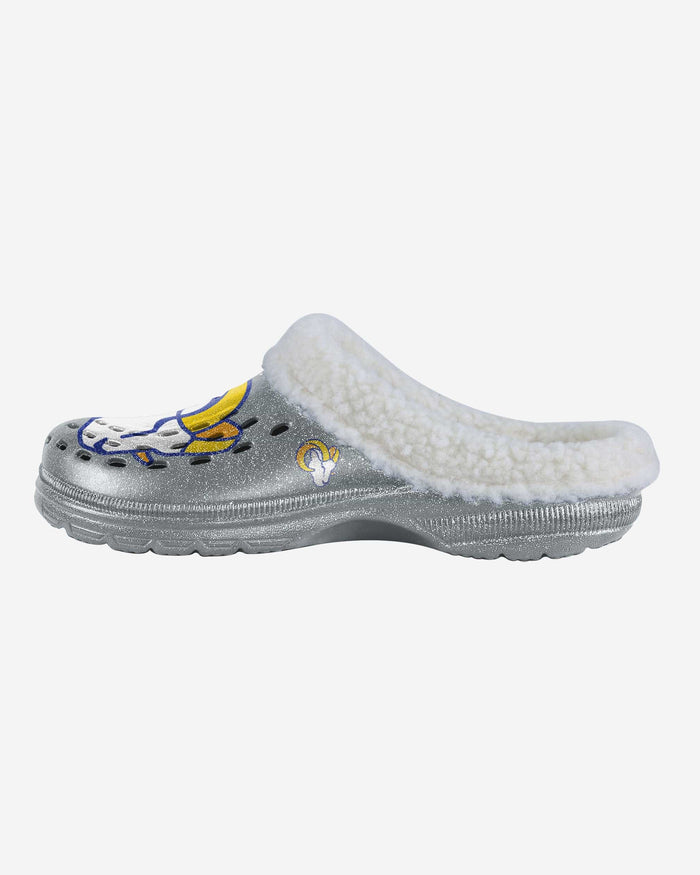 Los Angeles Rams Womens Sherpa Lined Glitter Clog FOCO - FOCO.com