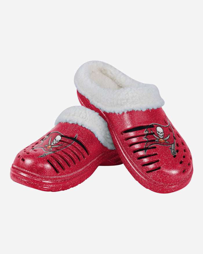 Tampa Bay Buccaneers Womens Sherpa Lined Glitter Clog FOCO - FOCO.com