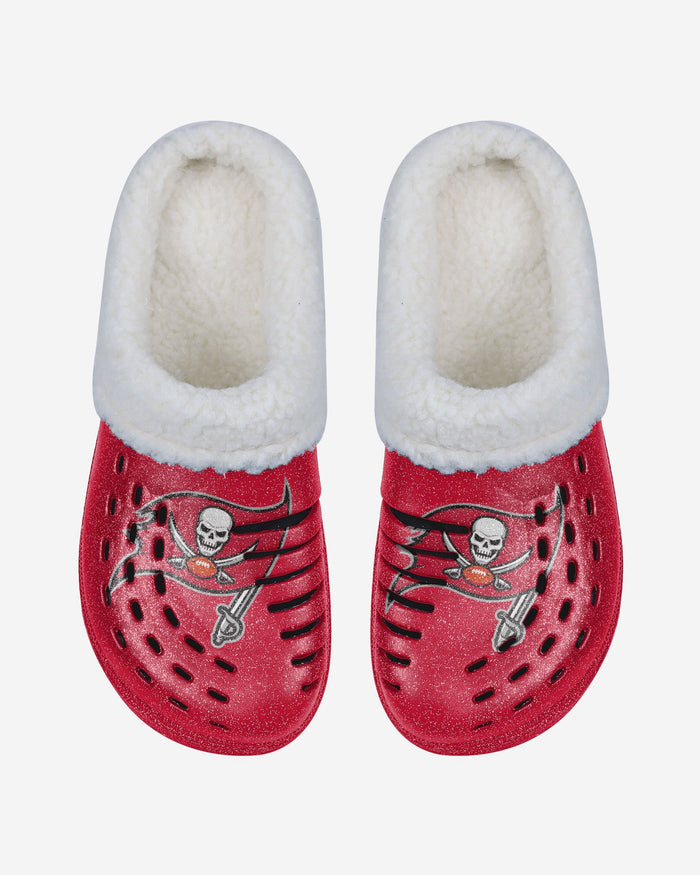 Tampa Bay Buccaneers Womens Sherpa Lined Glitter Clog FOCO - FOCO.com