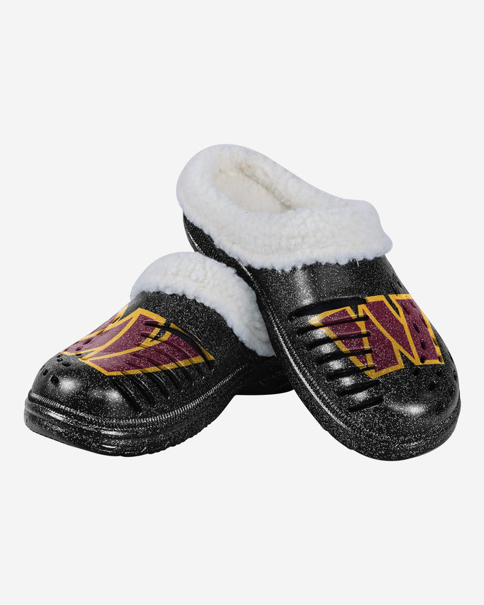 Washington Commanders Womens Sherpa Lined Glitter Clog FOCO - FOCO.com