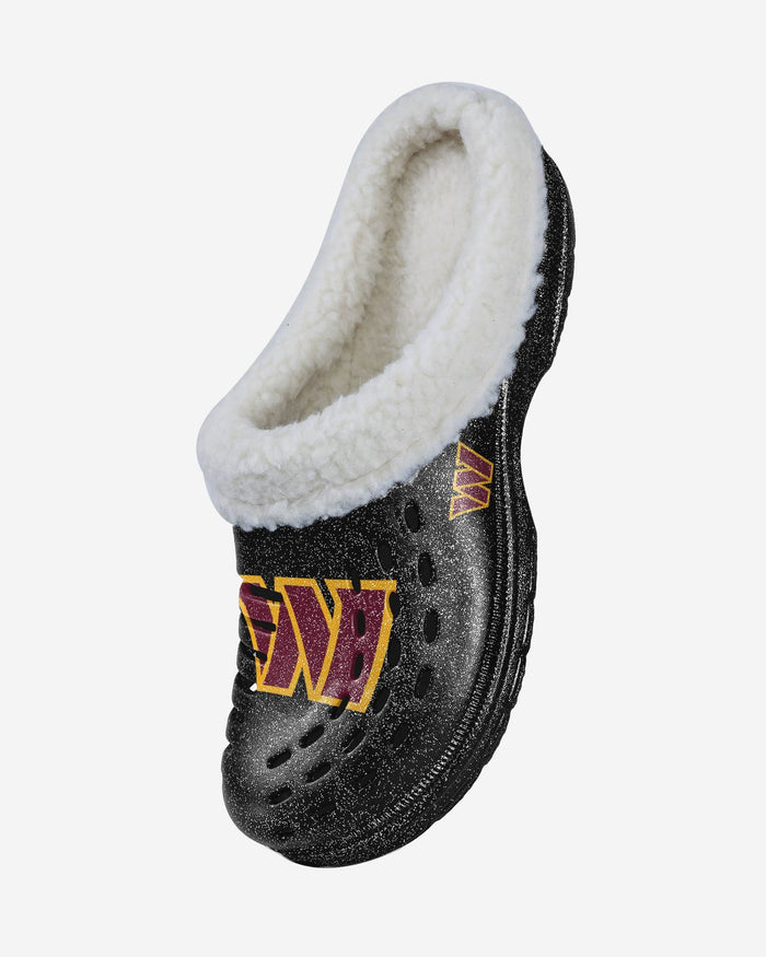 Washington Commanders Womens Sherpa Lined Glitter Clog FOCO - FOCO.com