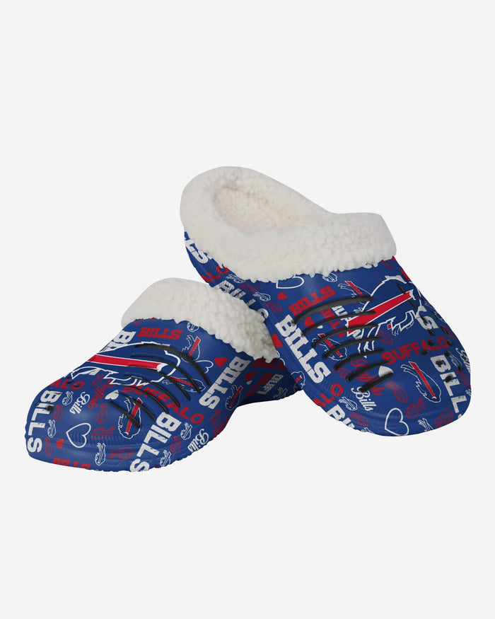 Buffalo Bills Womens Sherpa Lined Logo Love Clog FOCO - FOCO.com