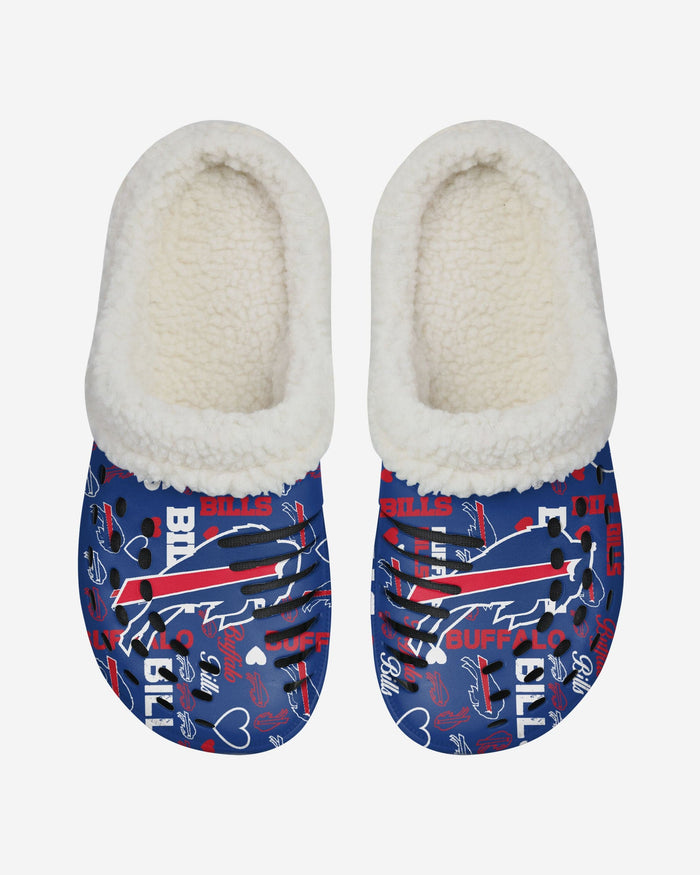 Buffalo Bills Womens Sherpa Lined Logo Love Clog FOCO - FOCO.com