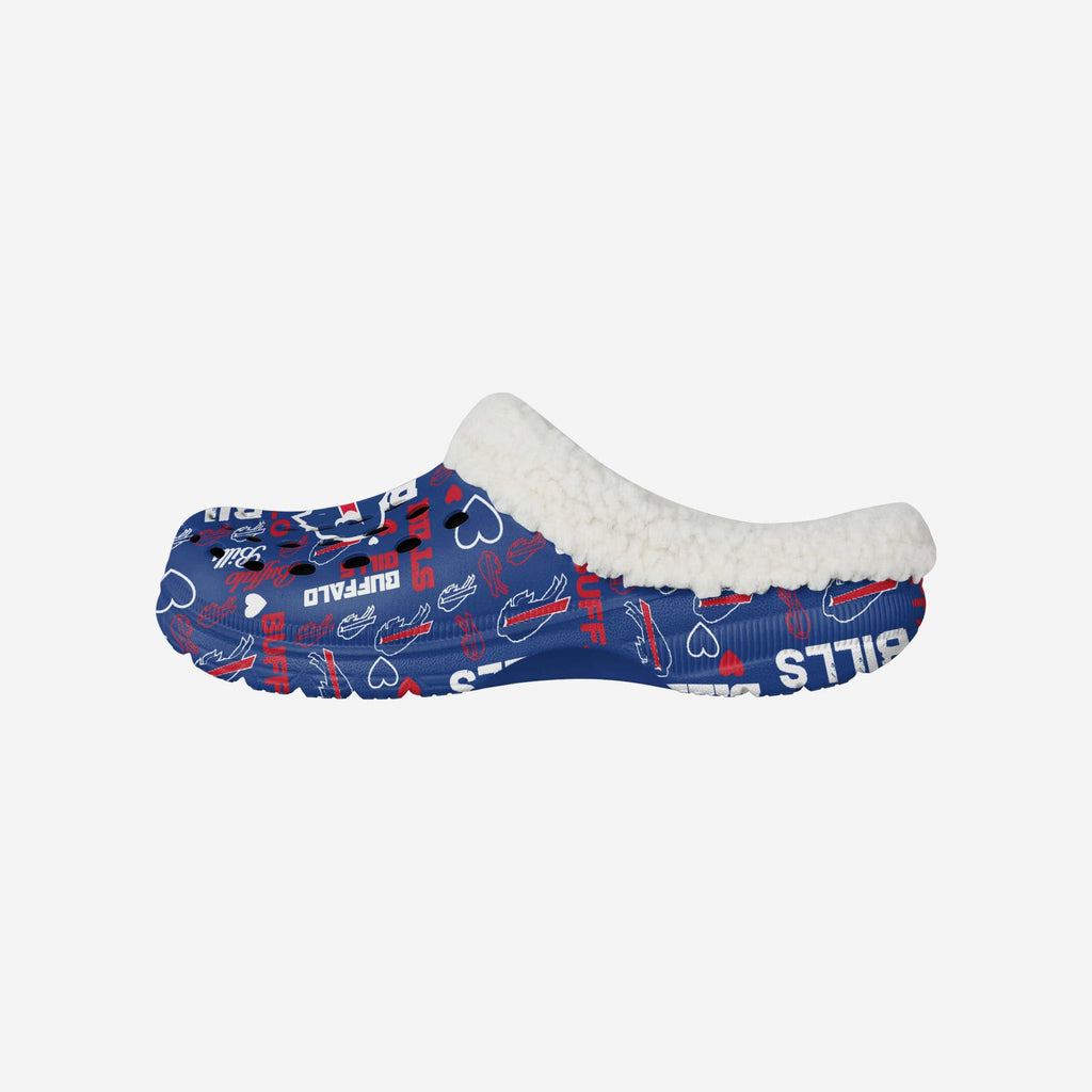 Buffalo Bills Womens Sherpa Lined Logo Love Clog FOCO S - FOCO.com