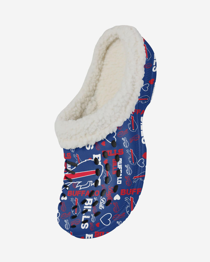 Buffalo Bills Womens Sherpa Lined Logo Love Clog FOCO - FOCO.com