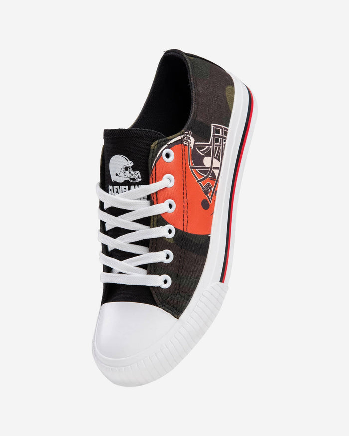 Cleveland Browns Womens Camo Low Top Canvas Shoe FOCO - FOCO.com