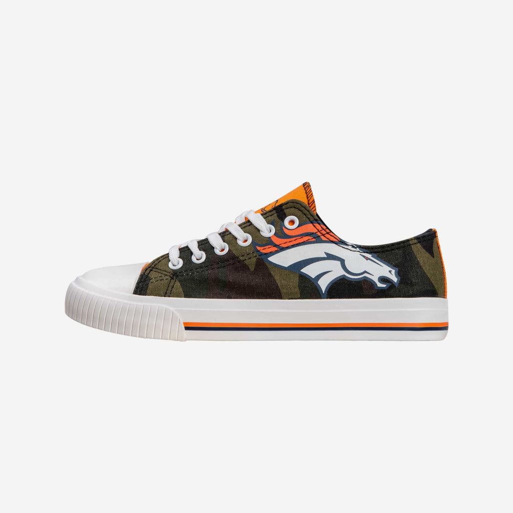 Denver Broncos Womens Camo Low Top Canvas Shoe FOCO 6 - FOCO.com