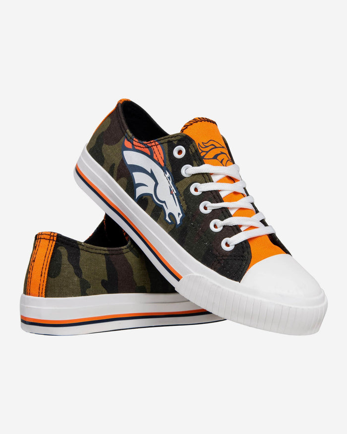 Denver Broncos Womens Camo Low Top Canvas Shoe FOCO - FOCO.com