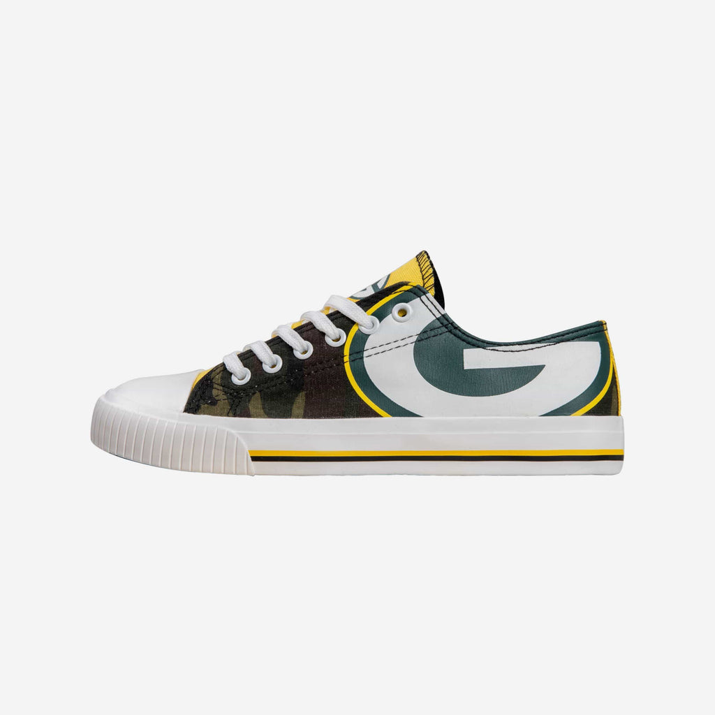 Green Bay Packers Womens Camo Low Top Canvas Shoe FOCO 6 - FOCO.com