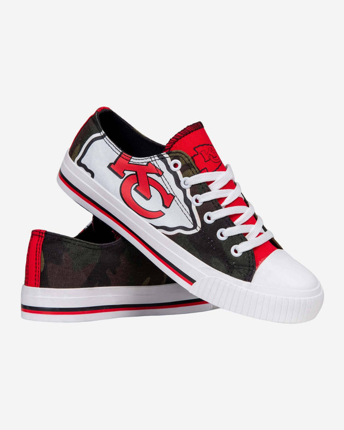 Kansas City Chiefs Womens Camo Low Top Canvas Shoe FOCO - FOCO.com