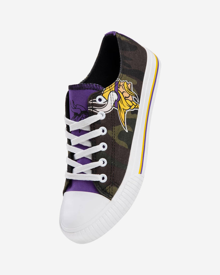 Minnesota Vikings Womens Camo Low Top Canvas Shoe FOCO - FOCO.com