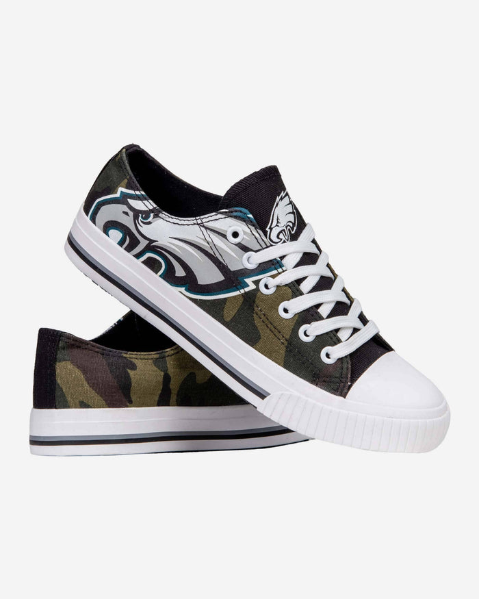 Philadelphia Eagles Womens Camo Low Top Canvas Shoe FOCO - FOCO.com