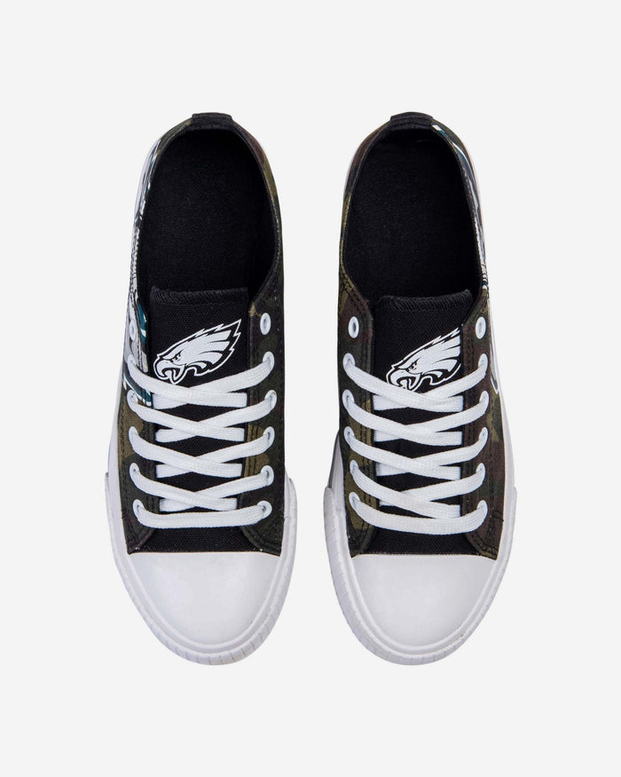 Philadelphia Eagles Womens Camo Low Top Canvas Shoe FOCO - FOCO.com