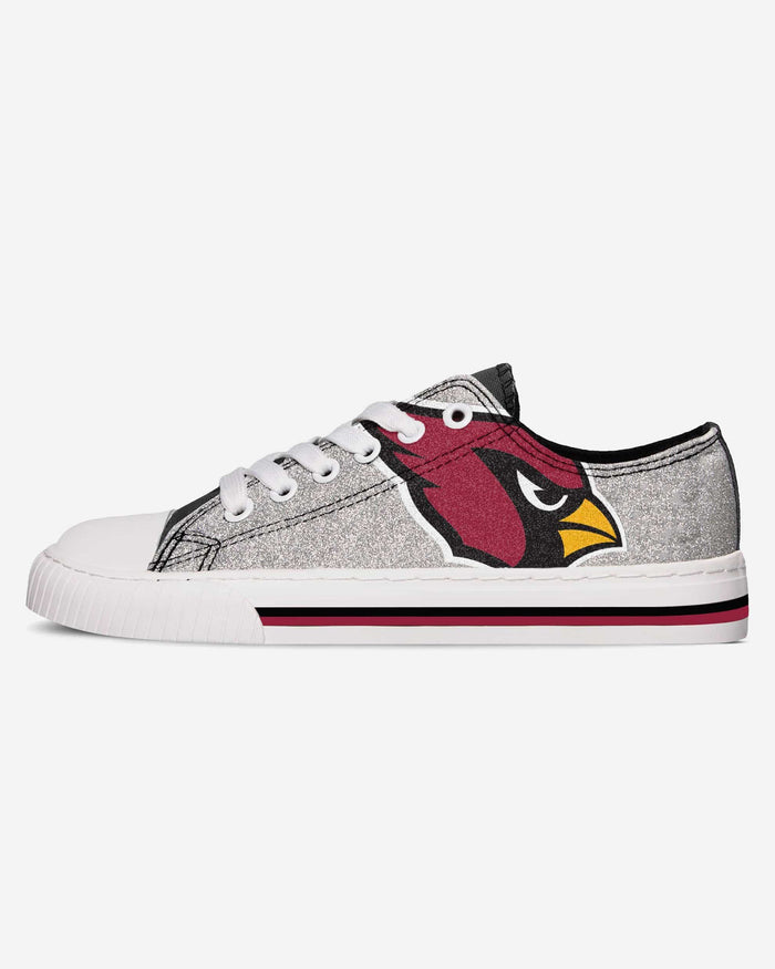 Arizona Cardinals Womens Glitter Low Top Canvas Shoe FOCO - FOCO.com