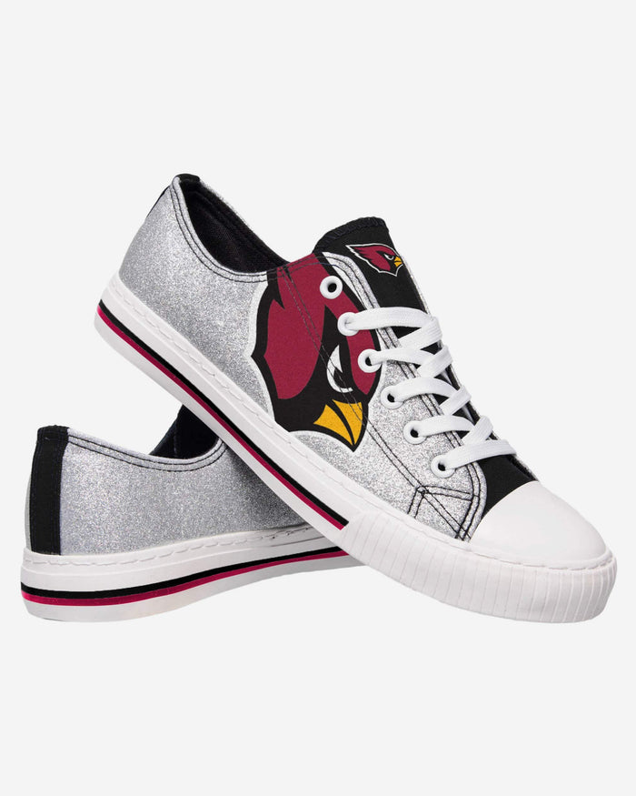 Arizona Cardinals Womens Glitter Low Top Canvas Shoe FOCO - FOCO.com