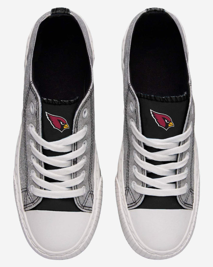 Arizona Cardinals Womens Glitter Low Top Canvas Shoe FOCO - FOCO.com