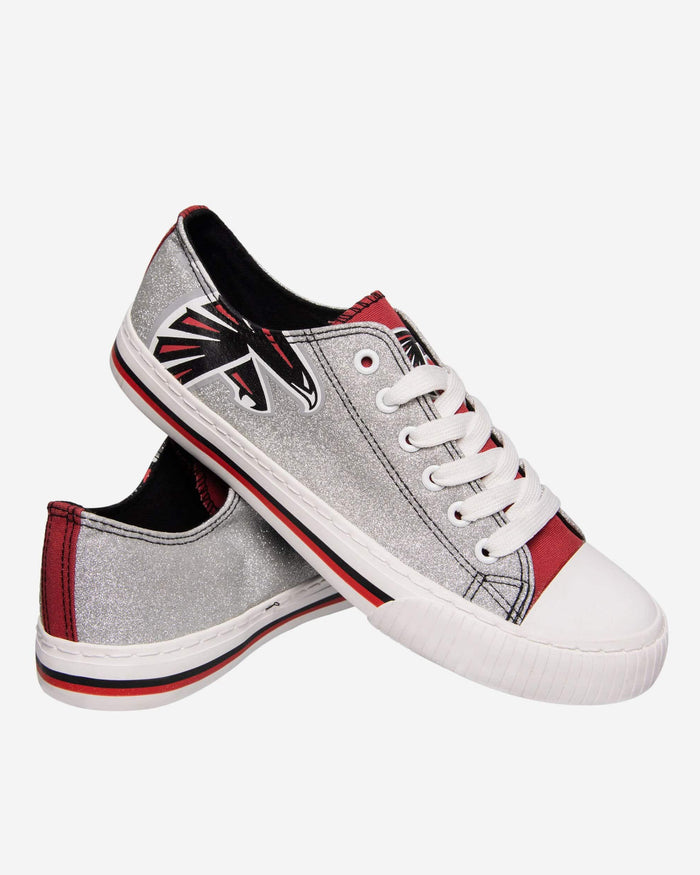 Atlanta Falcons Womens Glitter Low Top Canvas Shoe FOCO - FOCO.com