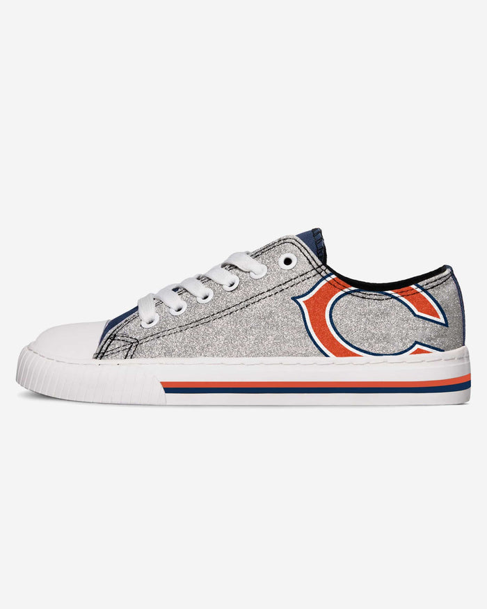 Chicago Bears Womens Glitter Low Top Canvas Shoe FOCO - FOCO.com