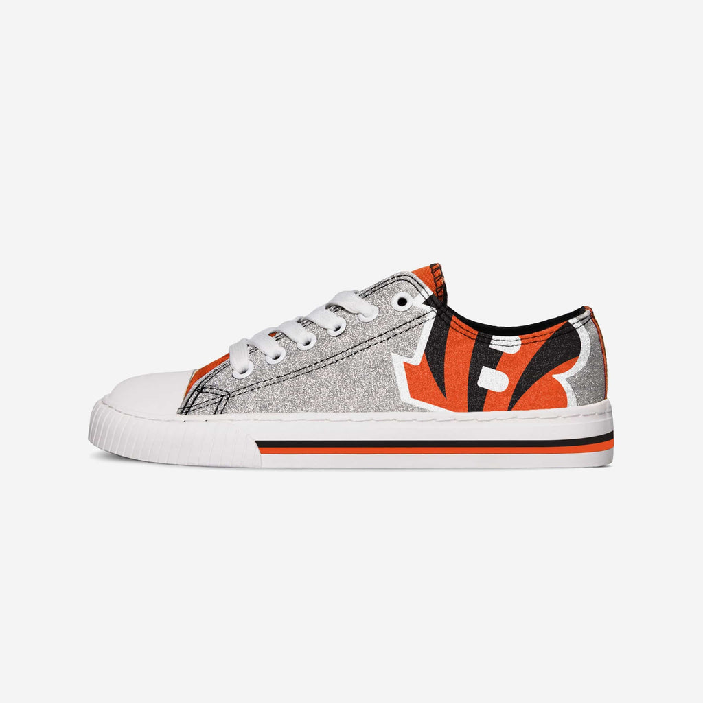 Cincinnati Bengals Womens Glitter Low Top Canvas Shoe FOCO - FOCO.com