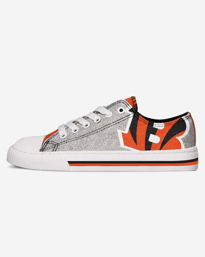 Cincinnati Bengals Womens Glitter Low Top Canvas Shoe FOCO - FOCO.com