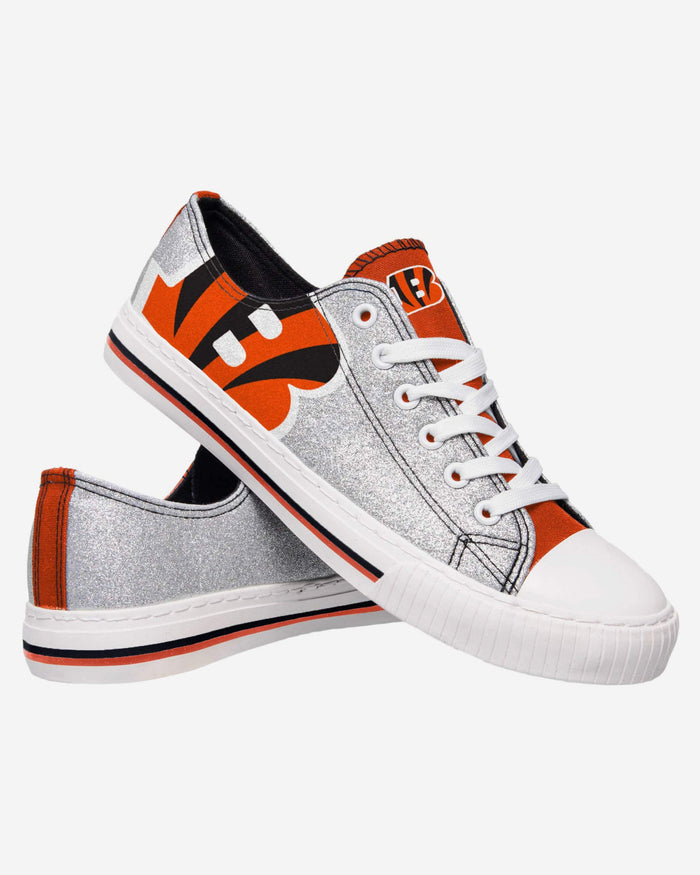 Cincinnati Bengals Womens Glitter Low Top Canvas Shoe FOCO - FOCO.com