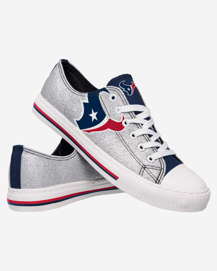 Houston Texans Womens Glitter Low Top Canvas Shoe FOCO - FOCO.com