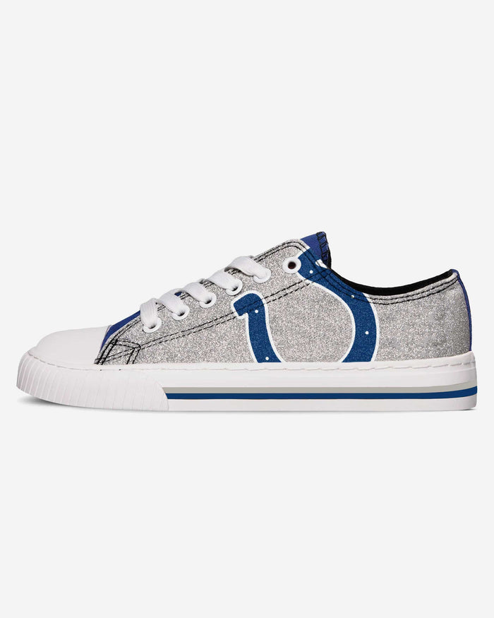 Indianapolis Colts Womens Glitter Low Top Canvas Shoe FOCO - FOCO.com